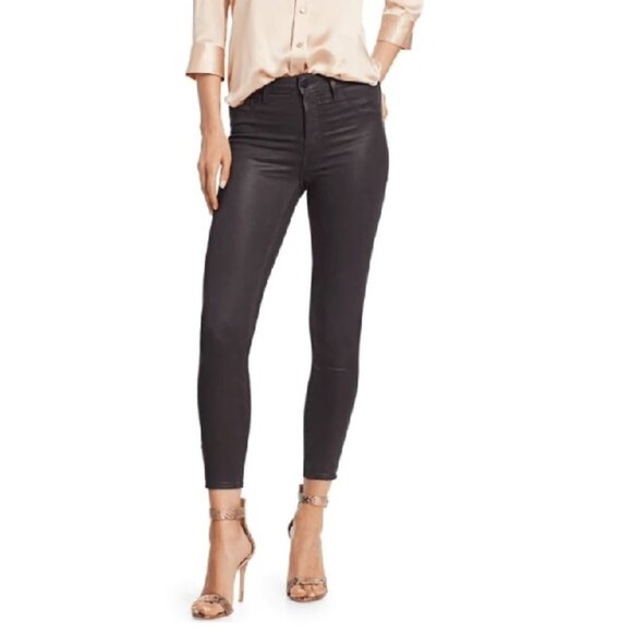 L'AGENCE Margot Skinny Jeans in Black Coated - Picture 3 of 14
